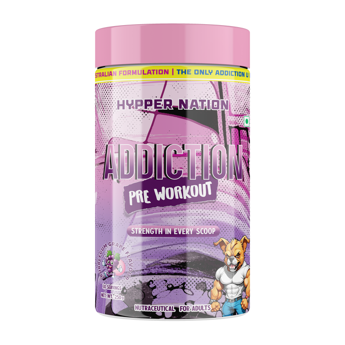 ADDICTION PRE-WORKOUT - 250 GRAM (30 SERVING) GRAPE