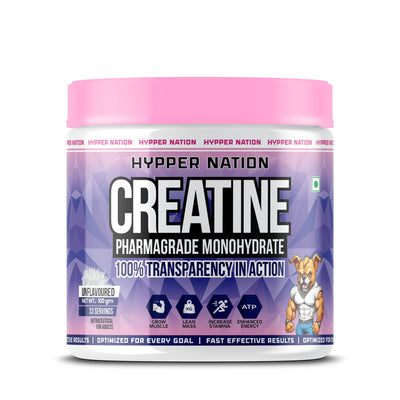 CREATINE PHARMAGRADE MONOHYDRATE - 100 GRAM (33 SERVINGS) UNFLAVOURED