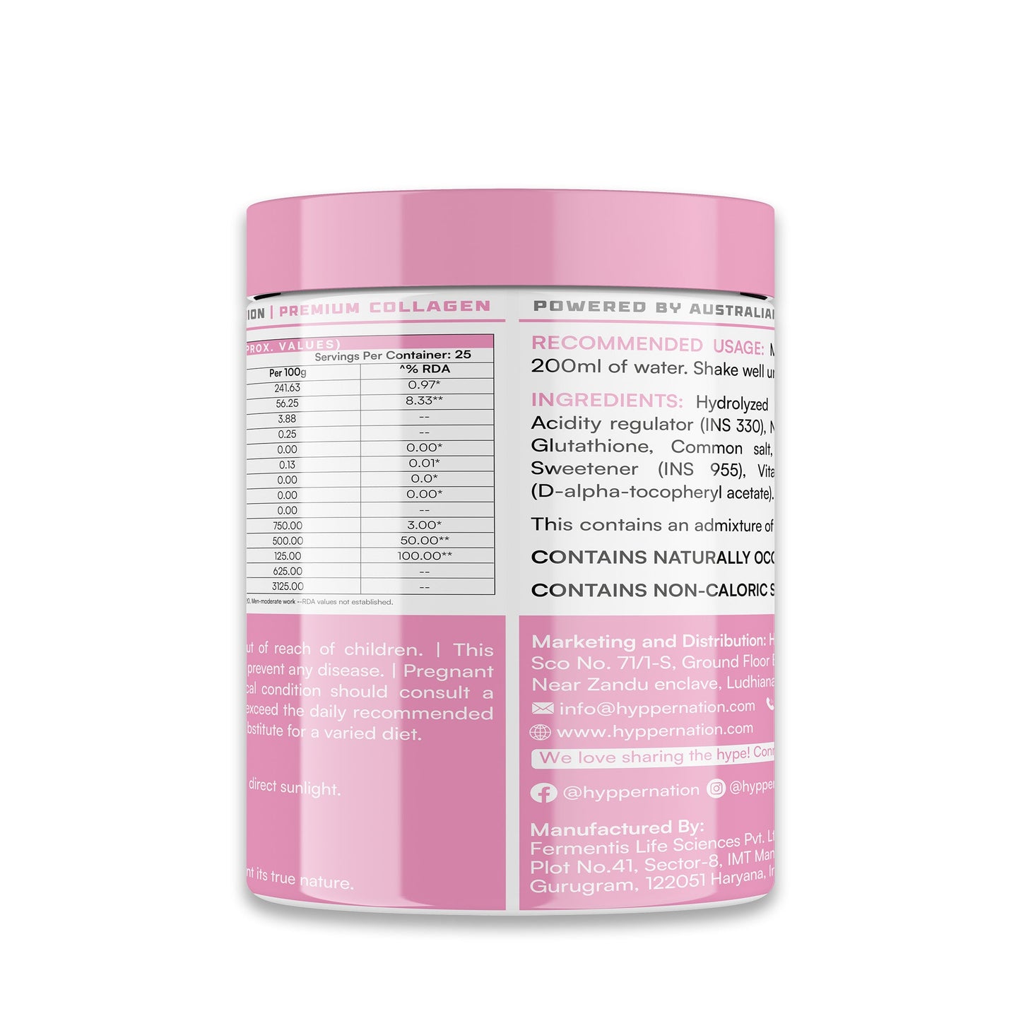 KOREAN SECRET - PREMIUM COLLAGEN - 200 GRAM (25 SERVINGS) LEMON