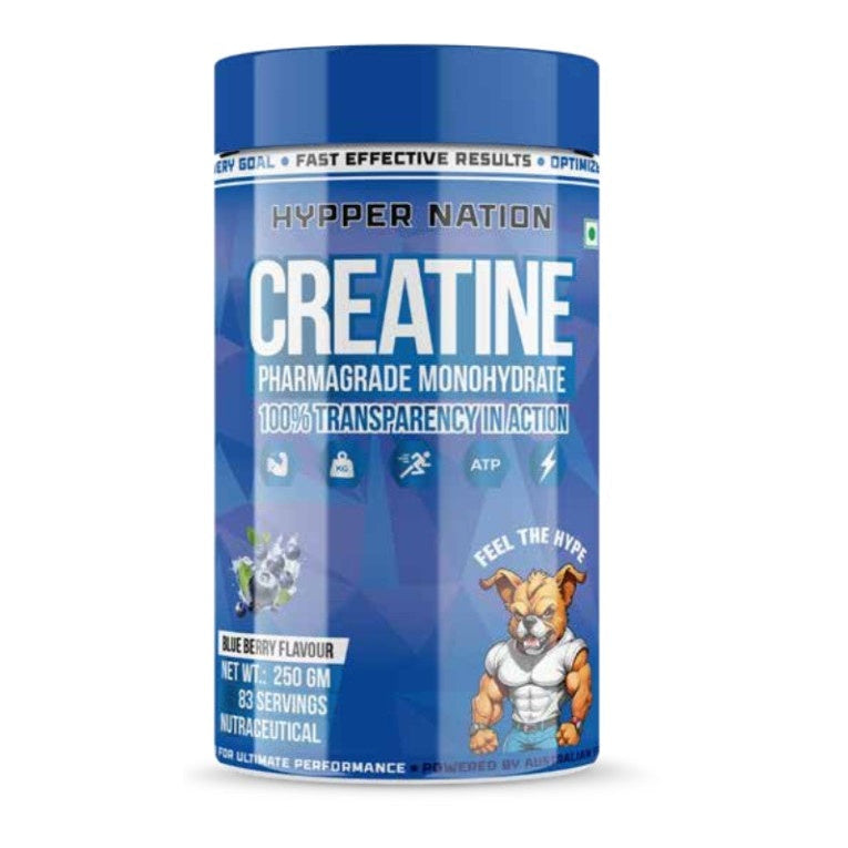 HYPPER NATION Creatine Monohydrate – Blueberry Flavour