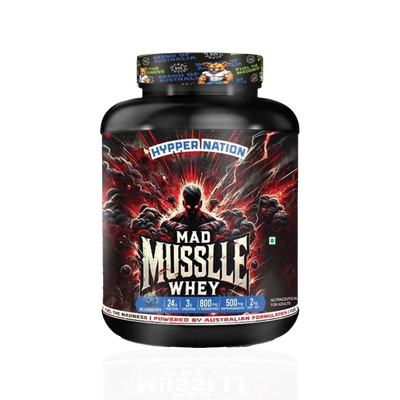 MAD MUSSLLE ADVANCED WHEY – 2KG (53 SERVINGS) 24G PROTEIN, 3G CREATINEM 200MG, ASHWAGANDHA, 800mg TRIBULUS (BLUEBERRY))