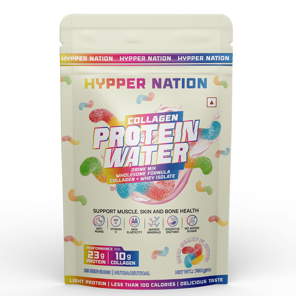 HYPPERNATION PROTEIN WATER + COLLAGEN: SOUR GUMMY - 750 GRAM (25 SERVINGS)