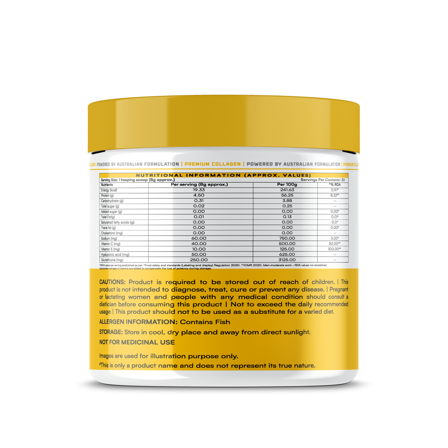 KOREAN SECRET - PREMIUM COLLAGEN - 200 GRAM (25 SERVINGS) MANGO QUANTAM