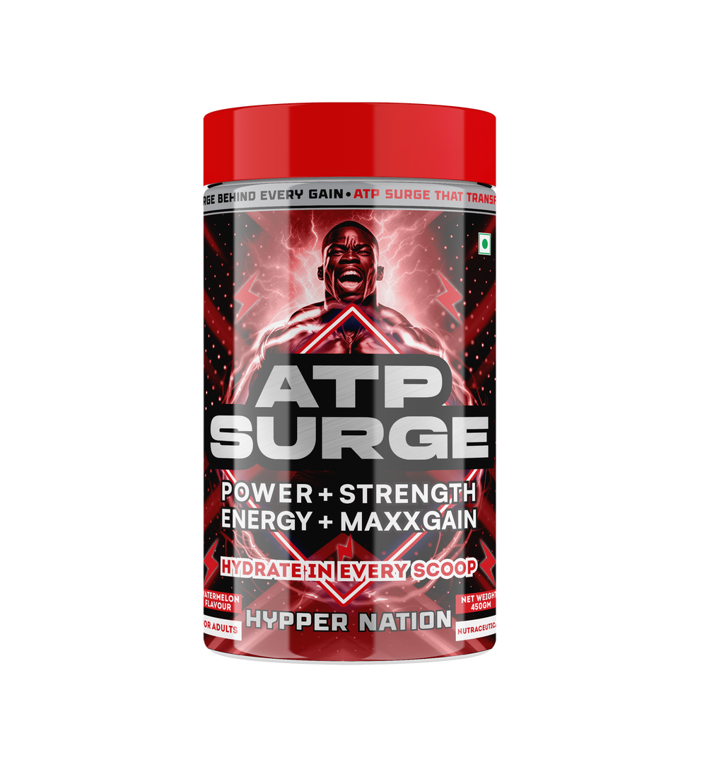 ATP SURGE : BLEND OF CREATINE, BETAINE, TAURINE - 450 GRAM (30 SERVINGS) BLUEBERRY