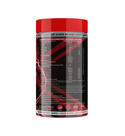 ATP SURGE : BLEND OF CREATINE, BETAINE, TAURINE - 450 GRAM (30 SERVINGS) BLUEBERRY