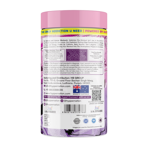 ADDICTION PRE-WORKOUT - 250 GRAM (30 SERVING) BLUEBERRY