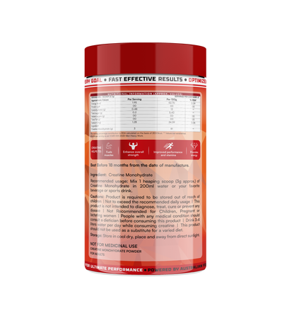 LIMITED EDITION CREATINE PHARMAGRADE MONOHYDRATE - 250 GRAM (67 SERVINGS) WATERMELON