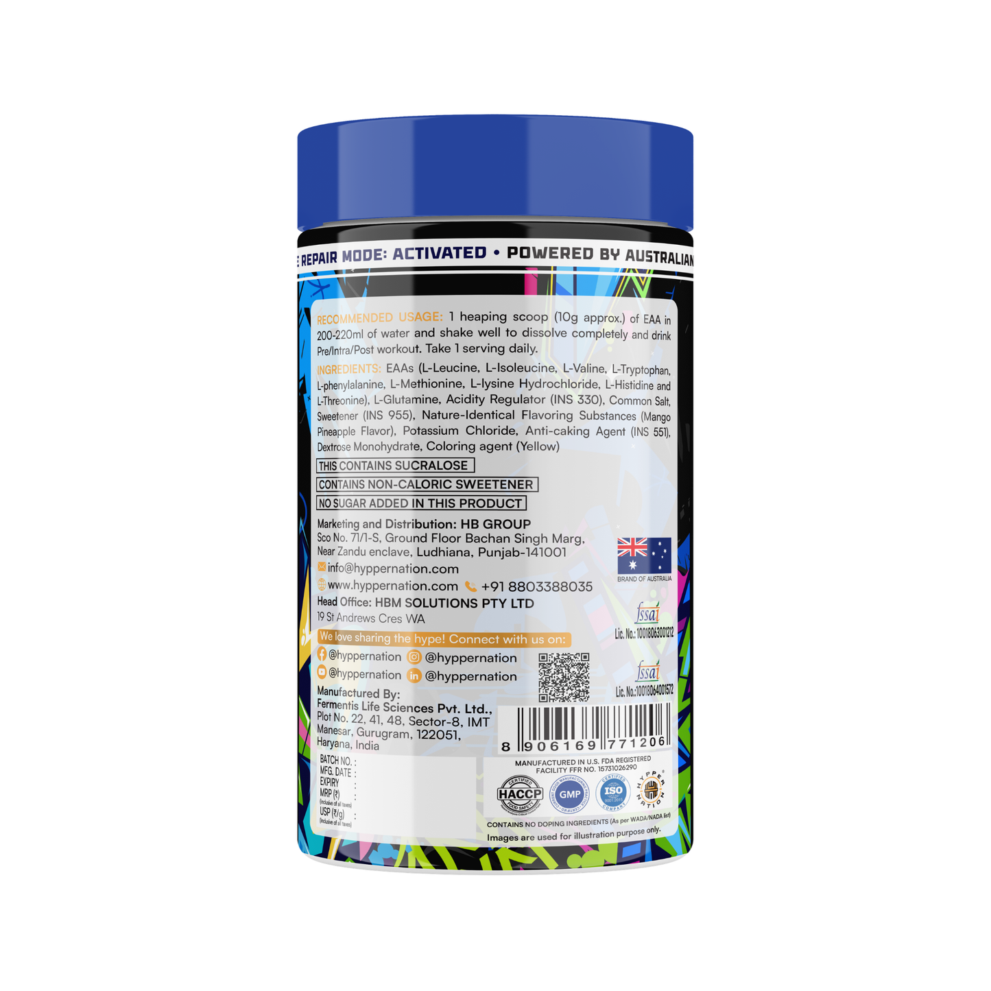 EAA+BCAA RECOVERY FLAVOUR:- MANGO MAGIC
