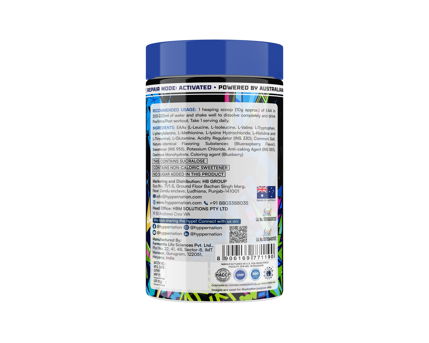 EAA+BCAA RECOVERY FLAVOUR:- ICE BLUE QUANTUM