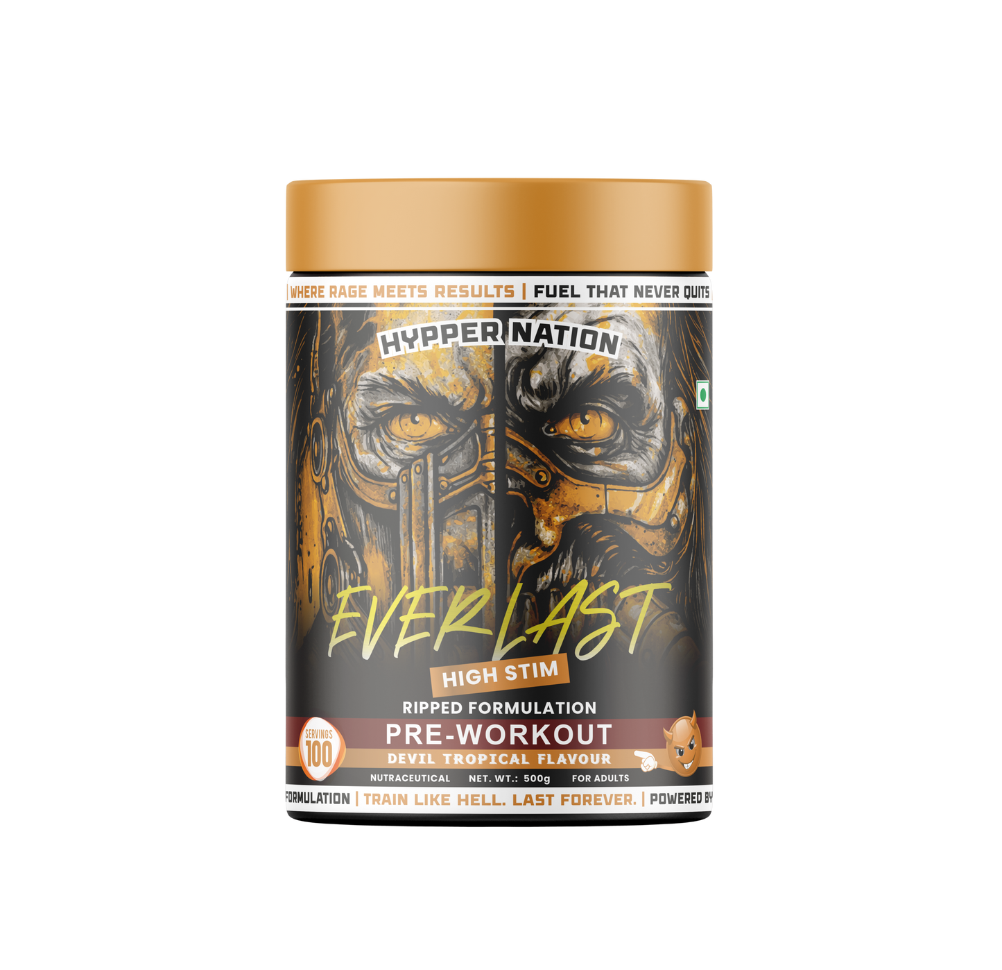EVERLAST PRE-WORKOUT – 500G (100 SERVINGS) TROPICAL DELIGHT