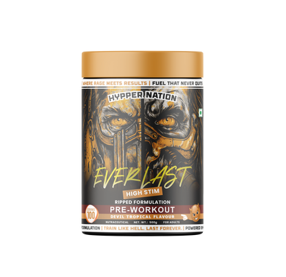 EVERLAST PRE-WORKOUT – 500G (100 SERVINGS) TROPICAL DELIGHT