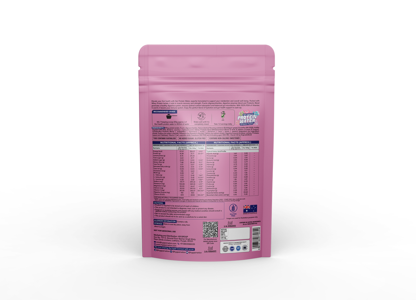 GUT HEALTH ISOLATE PROTEIN WATER - 750 GRAM (25 SERVINGS) PINA COLADA