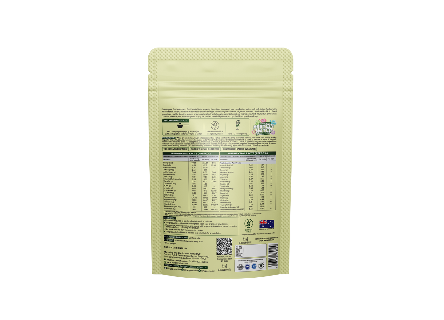 GUT HEALTH ISOLATE PROTEIN WATER - 750 GRAM (25 SERVINGS) PINA COLADA