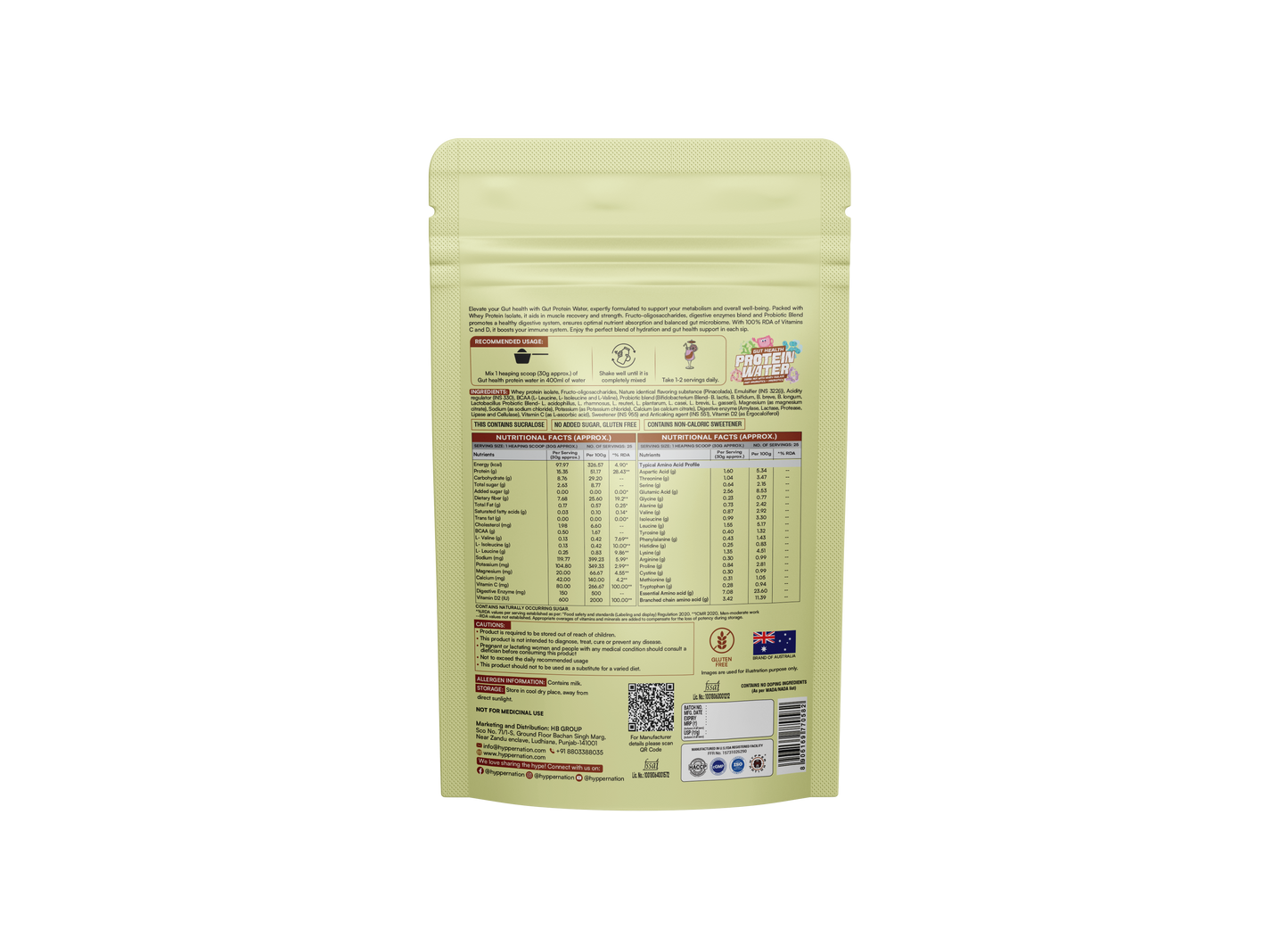 GUT HEALTH ISOLATE PROTEIN WATER - 750 GRAM (25 SERVINGS) PINA COLADA