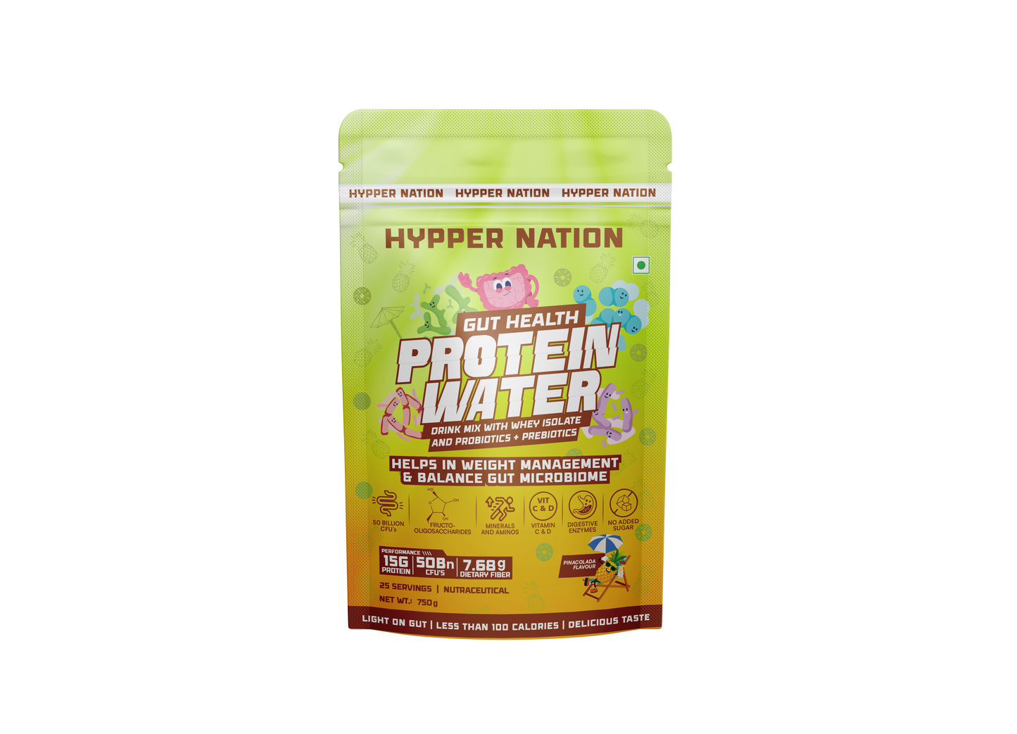 GUT HEALTH ISOLATE PROTEIN WATER - 750 GRAM (25 SERVINGS) PINA COLADA