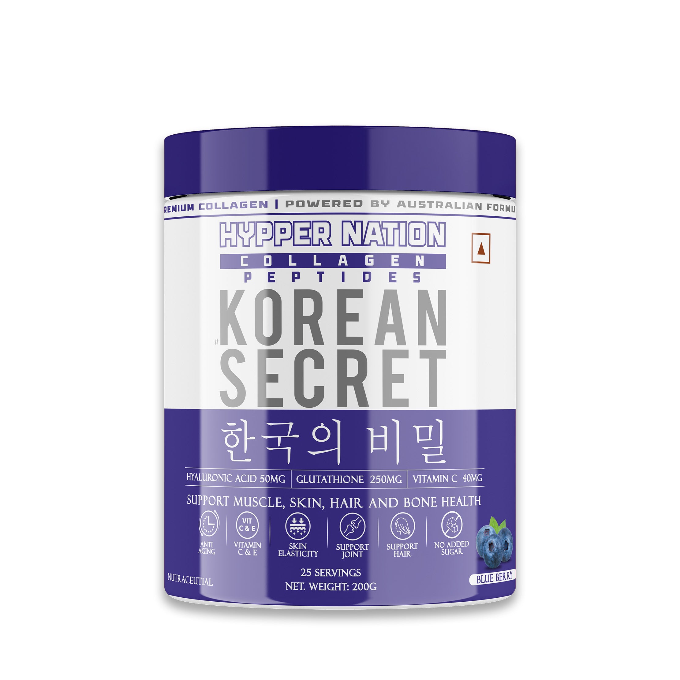 Korean Secret - Premium Collagen - 200 Grams (25 Servings) Lemon