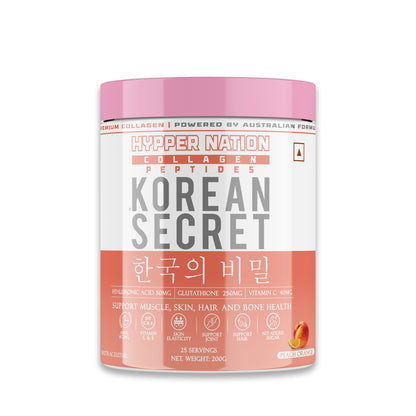 Korean Secret - Premium Collagen - 200 Grams (25 Servings) Peach Orange