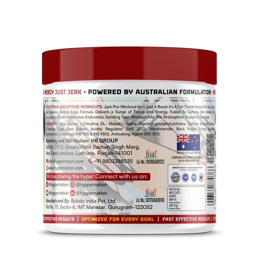 LIMITED EDITION JERK PRE-WORKOUT - 190 GRAM (25 SERVINGS) MANGO
