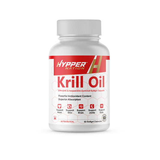 Krill Oil - EPA, DHA & Astaxanthin Enriched Softgel Capsules | 60 Softgels