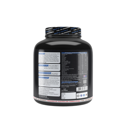 Mad Musslle Advanced Muscle Builder – 2KG (53 Servings) | 24g Protein, 3g Creatine, 500mg Ashwagandha, 800mg Tribulus | Chocolate