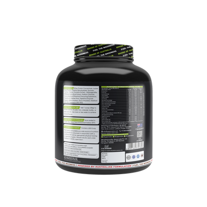 Mad Musslle Advanced Muscle Builder – 2KG (53 Servings) | 24g Protein, 3g Creatine, 500mg Ashwagandha, 800mg Tribulus | Chocolate