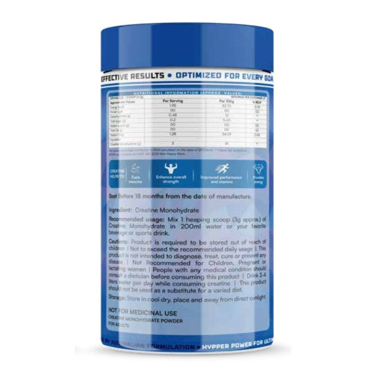 HYPPER NATION Creatine Monohydrate – Blueberry Flavour