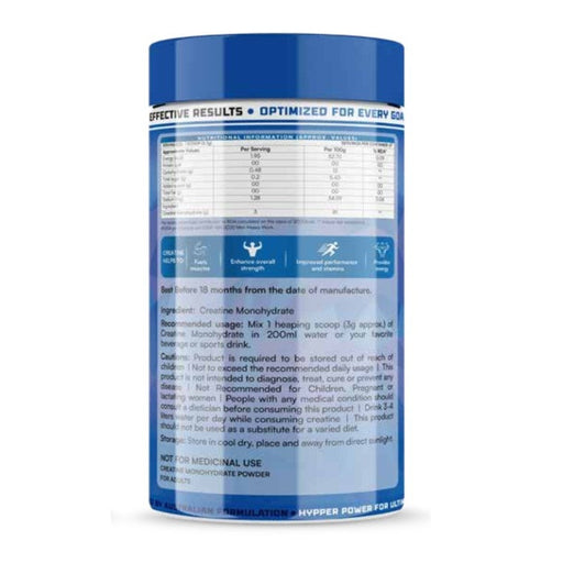 HYPPER NATION Creatine Monohydrate – Blueberry Flavour