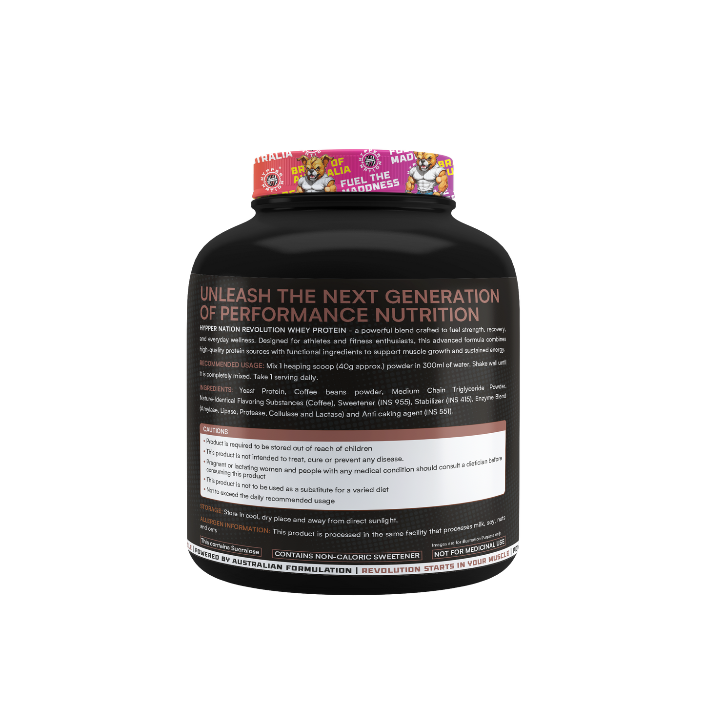 Revolution Protein 2kg (50 Servings) – 26g Protein, 5.6g BCAAs, No Added Sugar | Arabian Gold Coffee