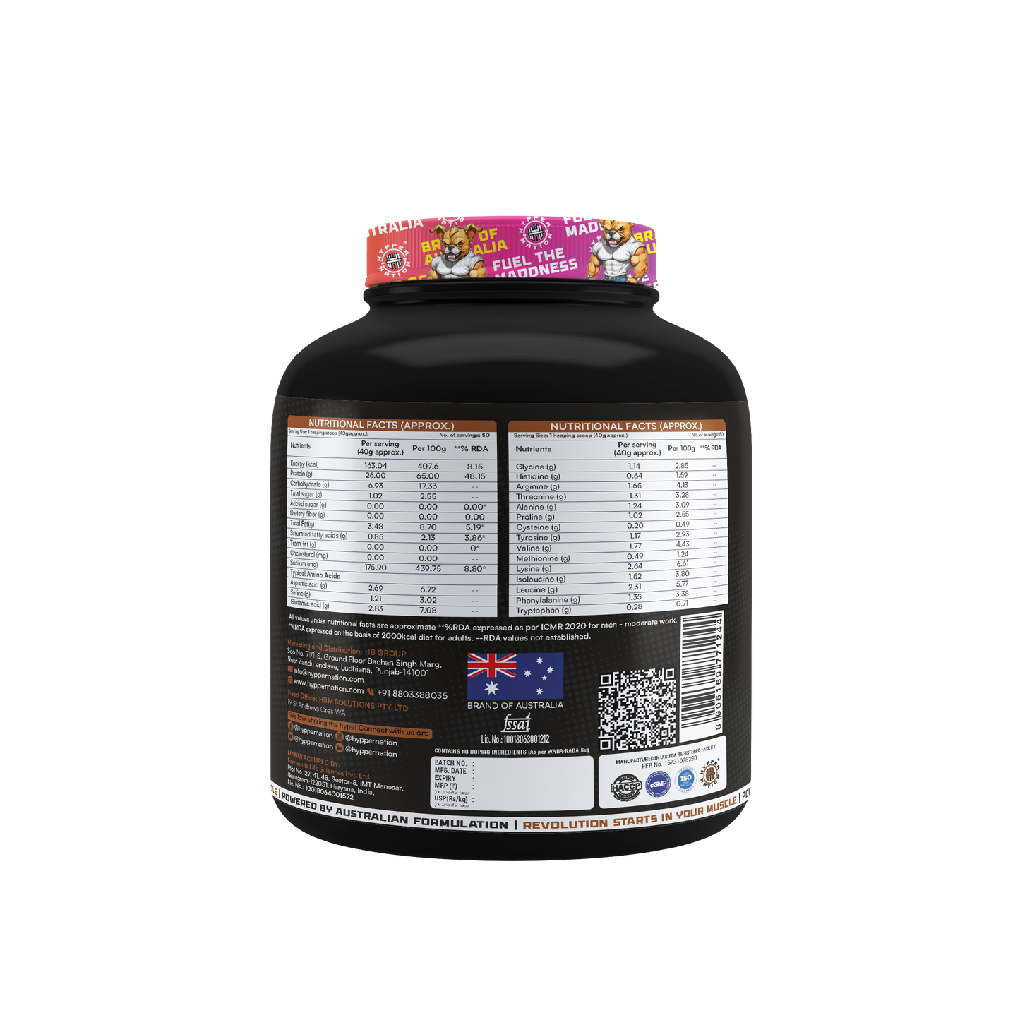 Revolution Protein 2kg (50 Servings) – 26g Protein, 5.6g BCAAs, No Added Sugar | Chocolate Swiss