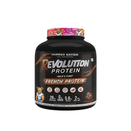 Revolution Protein 2kg (50 Servings) – 26g Protein, 5.6g BCAAs, No Added Sugar | Chocolate Swiss