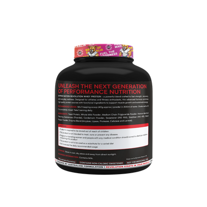 Revolution Protein 2kg (50 Servings) – 26g Protein, 5.6g BCAAs, No Added Sugar | Saffron Mist