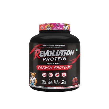 Revolution Protein 2kg (50 Servings) – 26g Protein, 5.6g BCAAs, No Added Sugar | Saffron Mist