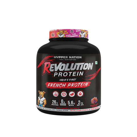 Revolution Protein 2kg (50 Servings) – 26g Protein, 5.6g BCAAs, No Added Sugar | Saffron Mist