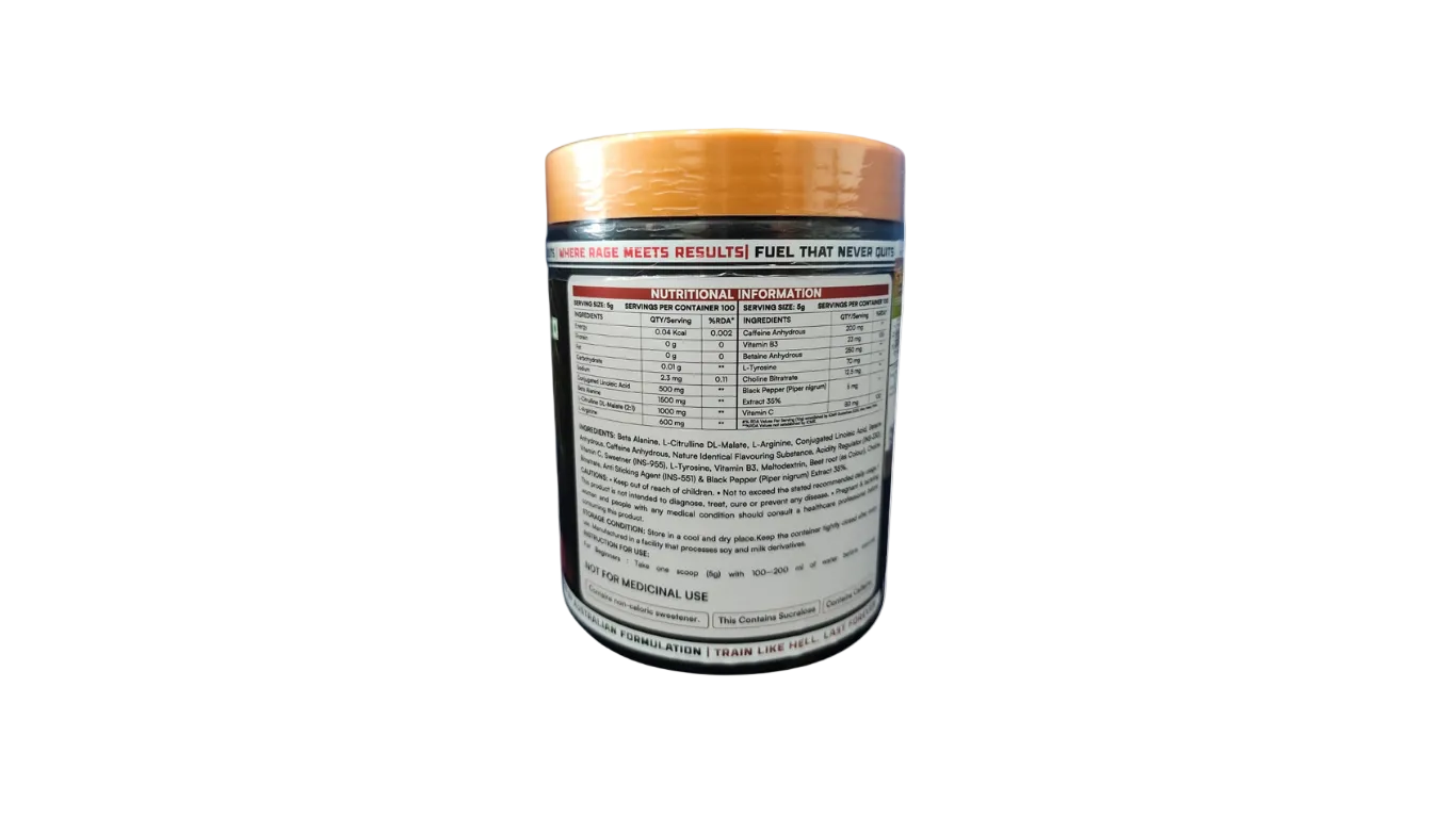 EVERLAST PRE WORKOUT  500G  100 SERVINGS