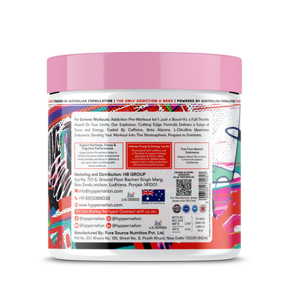 ADDICTION PRE-WORKOUT - 375 GRAM (30 SERVING) TROPICAL DELIGHT