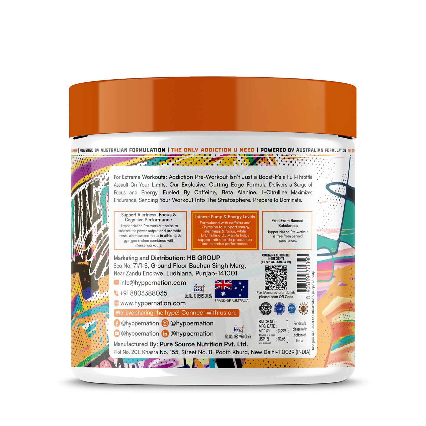 ADDICTION PRE-WORKOUT - 375 GRAM (30 SERVING) CITRUS MANGO