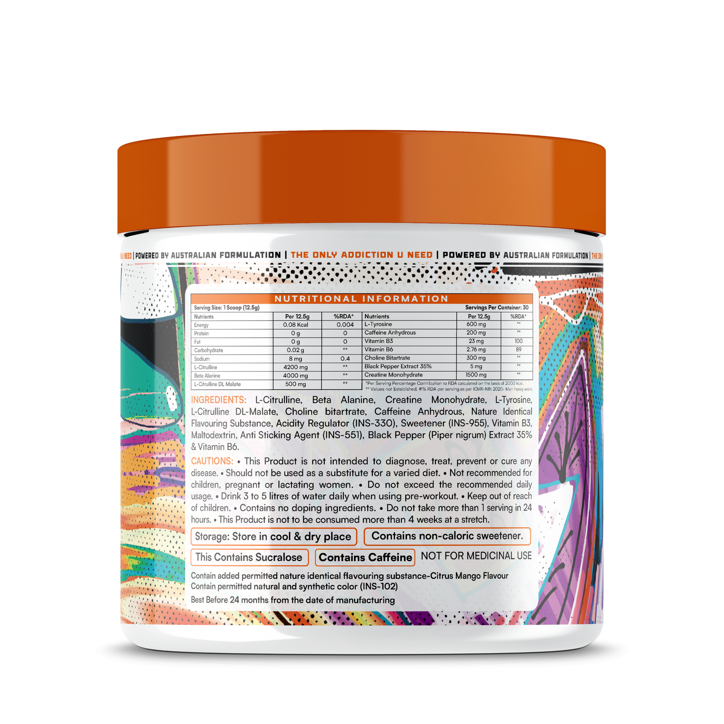 ADDICTION PRE-WORKOUT - 375 GRAM (30 SERVING) CITRUS MANGO