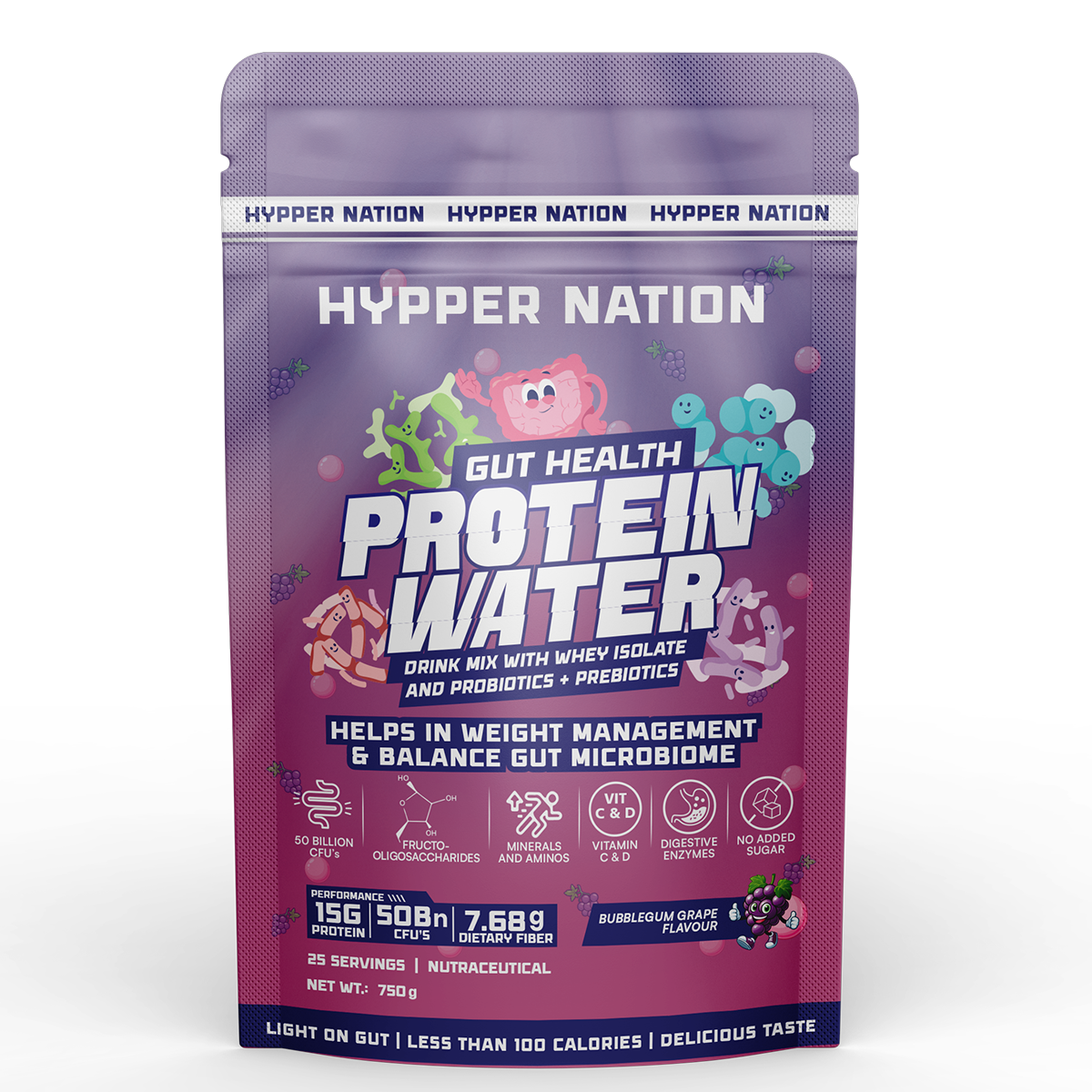 GUT HEALTH ISOLATE PROTEIN WATER - 750 GRAM (25 SERVINGS) PINA COLADA
