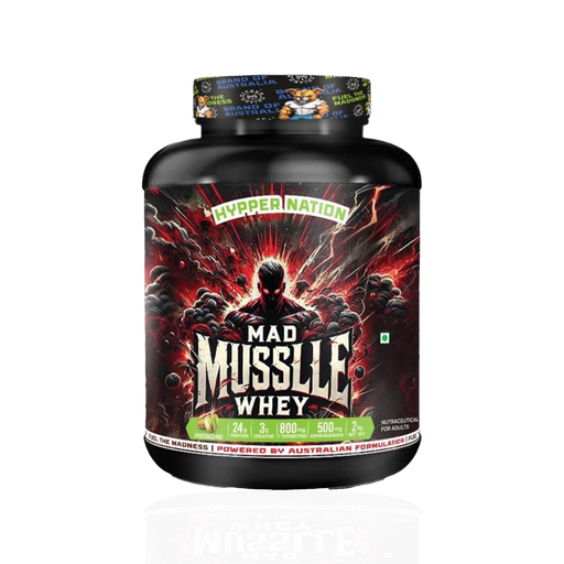 MAD MUSSLLE ADVANCED WHEY – 2KG (53 SERVINGS) 24G PROTEIN, 3G CREATINEM 200MG, ASHWAGANDHA, 800mg TRIBULUS (PISTACHIO))