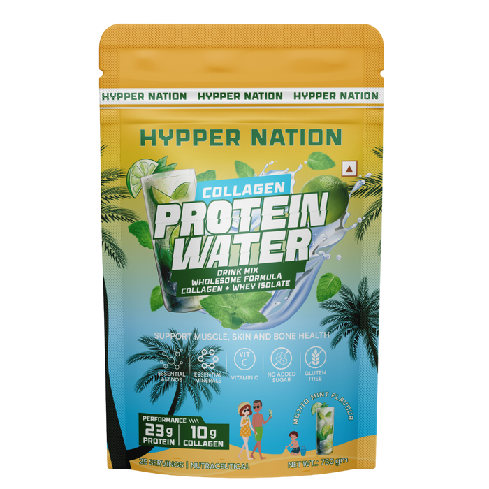 HYPPERNATION PROTEIN WATER + COLLAGEN: MOJITO MINT - 750 GRAM (25 SERVINGS)