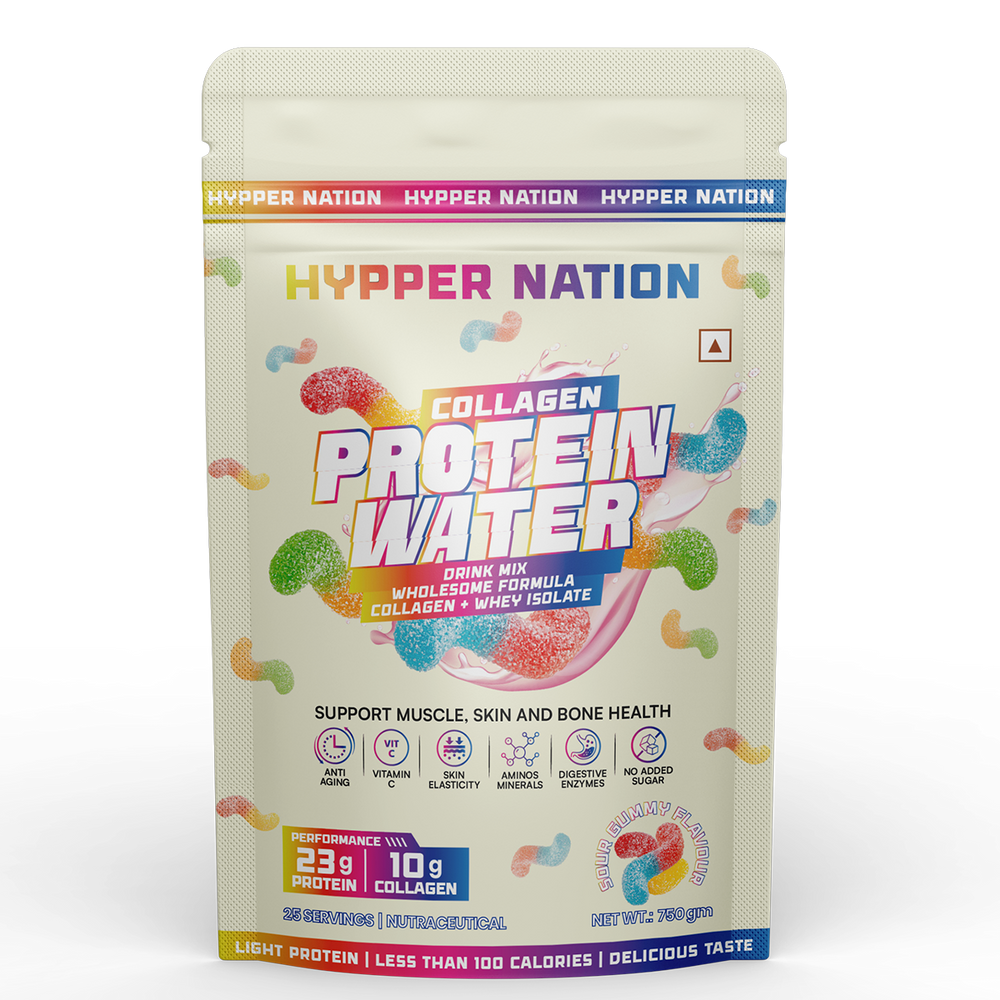 HYPPERNATION PROTEIN WATER + COLLAGEN: SOUR GUMMY - 750 GRAM (25 SERVINGS)